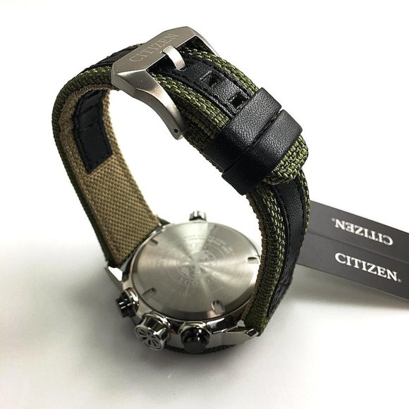 Men's Citizen Promaster Compass Green Strap Watch - Picture 2 of 3